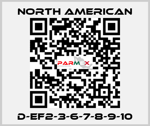D-EF2-3-6-7-8-9-10 NORTH AMERICAN