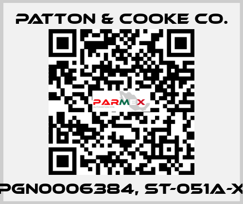 PGN0006384, ST-051A-X Patton & Cooke Co.