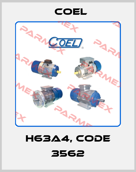 H63A4, Code 3562 Coel