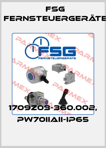 1709Z03-360.002, PW70IIAII-IP65 FSG Fernsteuergeräte