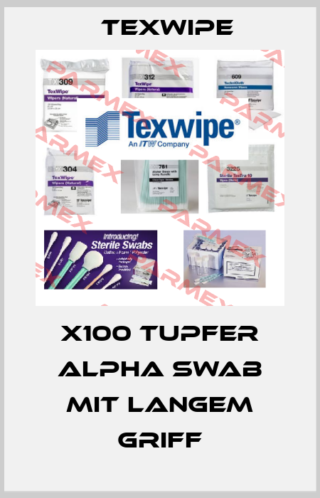 x100 Tupfer Alpha Swab mit Langem Griff Texwipe