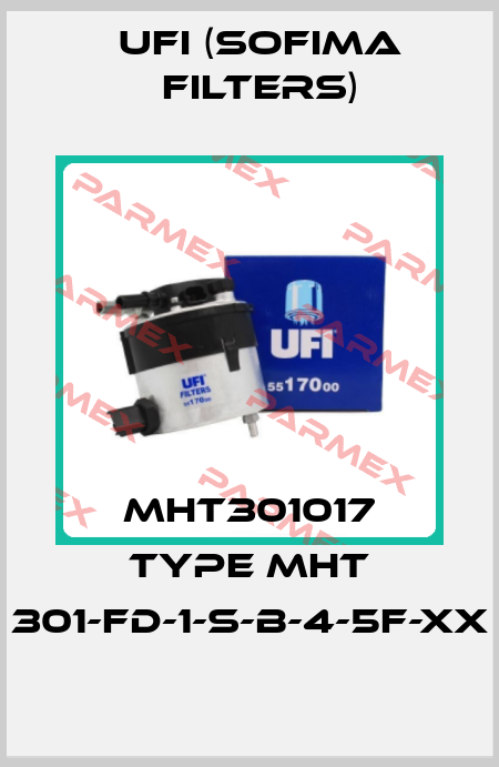 MHT301017 Type MHT 301-FD-1-S-B-4-5F-XX Ufi (SOFIMA FILTERS)