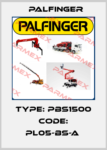 Type: PBS1500 Code: PL05-BS-A  Palfinger