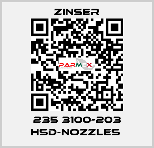 235 3100-203 HSD-nozzles  Zinser