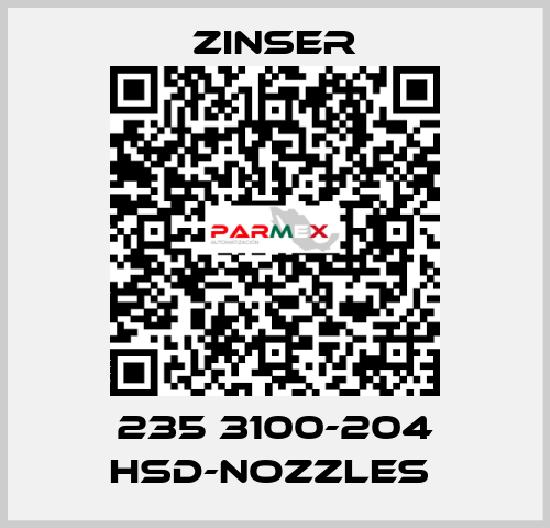 235 3100-204 HSD-nozzles  Zinser