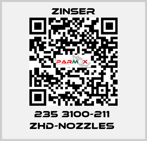235 3100-211  ZHD-nozzles  Zinser