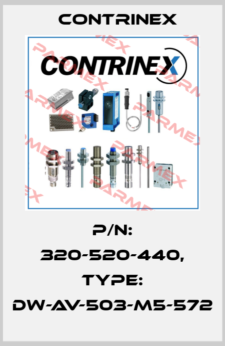 p/n: 320-520-440, Type: DW-AV-503-M5-572 Contrinex