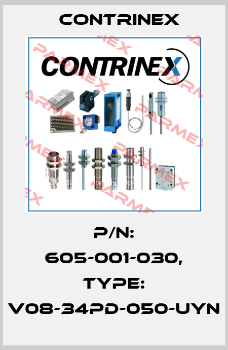 p/n: 605-001-030, Type: V08-34PD-050-UYN Contrinex