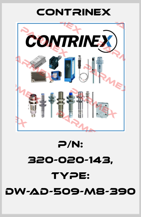 p/n: 320-020-143, Type: DW-AD-509-M8-390 Contrinex