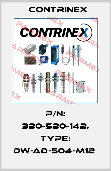 P/N: 320-520-142, Type: DW-AD-504-M12  Contrinex