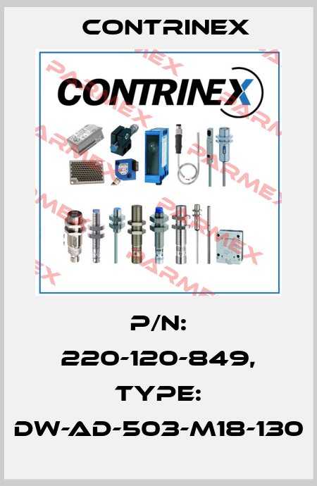 p/n: 220-120-849, Type: DW-AD-503-M18-130 Contrinex