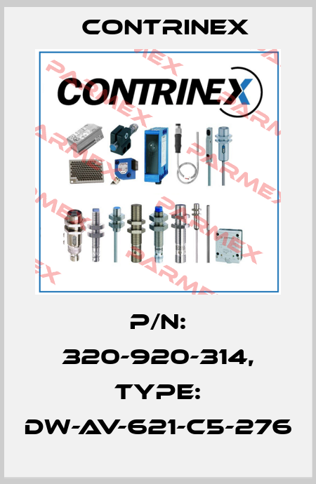 p/n: 320-920-314, Type: DW-AV-621-C5-276 Contrinex