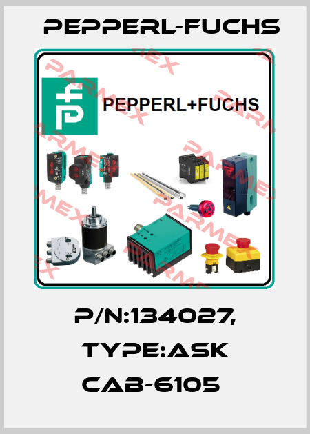 P/N:134027, Type:ASK CAB-6105  Pepperl-Fuchs