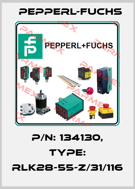 p/n: 134130, Type: RLK28-55-Z/31/116 Pepperl-Fuchs