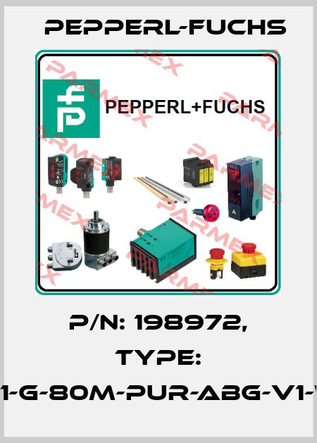 p/n: 198972, Type: V1-G-80M-PUR-ABG-V1-W Pepperl-Fuchs