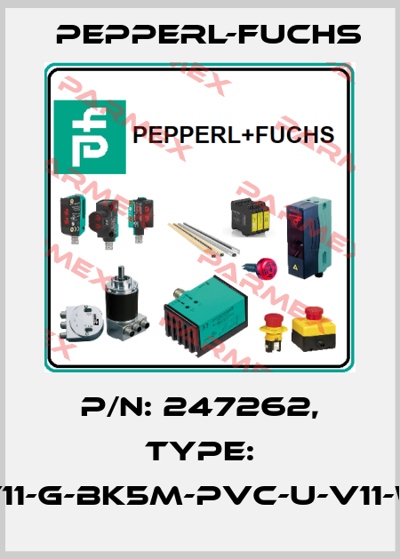 p/n: 247262, Type: V11-G-BK5M-PVC-U-V11-W Pepperl-Fuchs