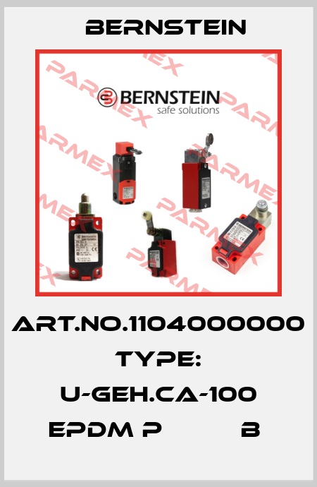 Art.No.1104000000 Type: U-GEH.CA-100 EPDM P          B  Bernstein