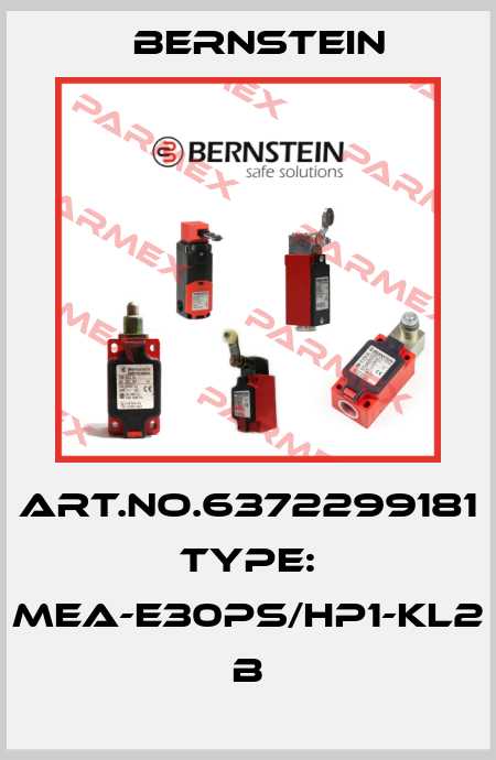 Art.No.6372299181 Type: MEA-E30PS/HP1-KL2            B Bernstein