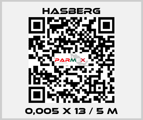 0,005 X 13 / 5 M  Hasberg