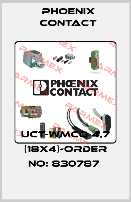 UCT-WMCO 4,7 (18X4)-ORDER NO: 830787  Phoenix Contact