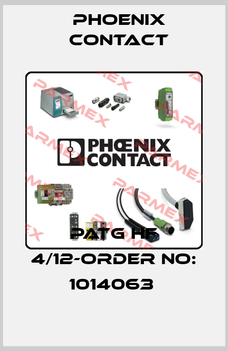 PATG HF 4/12-ORDER NO: 1014063  Phoenix Contact