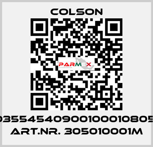 03554540900100010805  ART.NR. 305010001M Colson