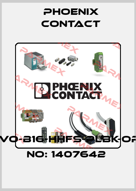HC-EVO-B16-HHFS-PLBK-ORDER NO: 1407642  Phoenix Contact