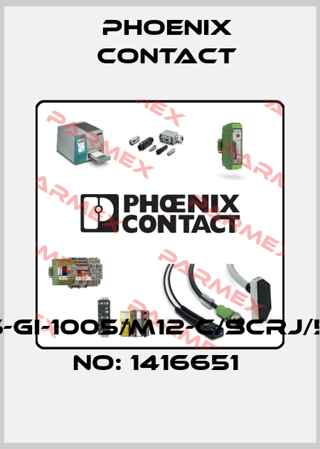 FOC-HCS-GI-1005/M12-C/SCRJ/5-ORDER NO: 1416651  Phoenix Contact