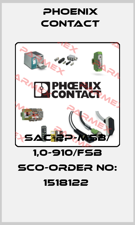 SAC-2P-MSB/ 1,0-910/FSB SCO-ORDER NO: 1518122  Phoenix Contact