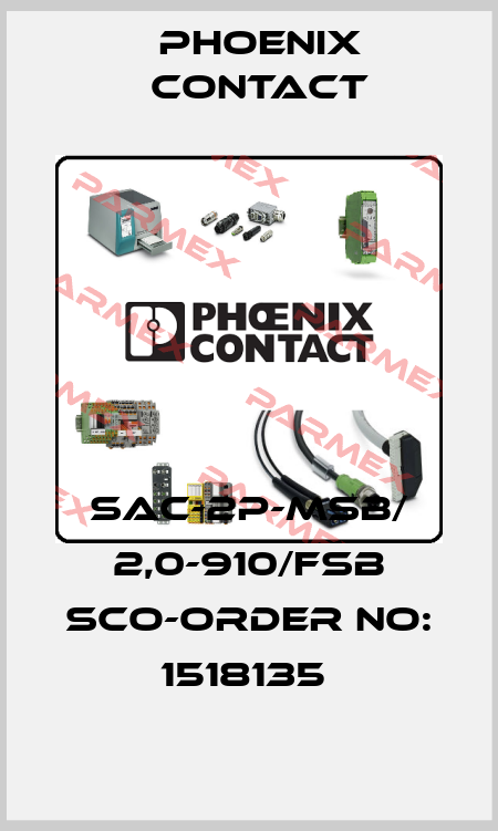 SAC-2P-MSB/ 2,0-910/FSB SCO-ORDER NO: 1518135  Phoenix Contact