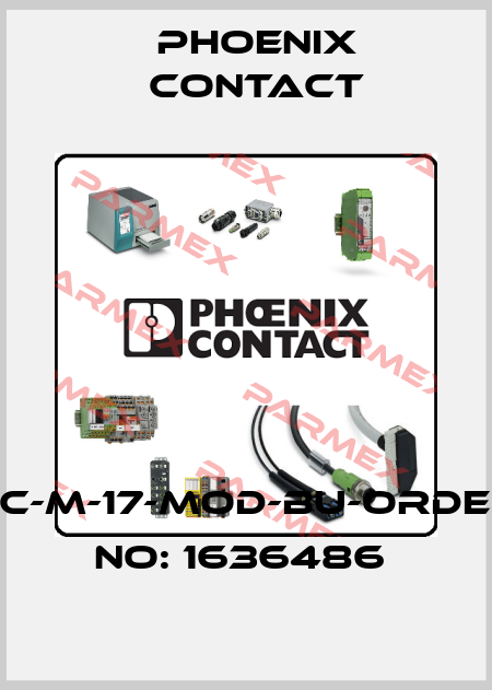 HC-M-17-MOD-BU-ORDER NO: 1636486  Phoenix Contact