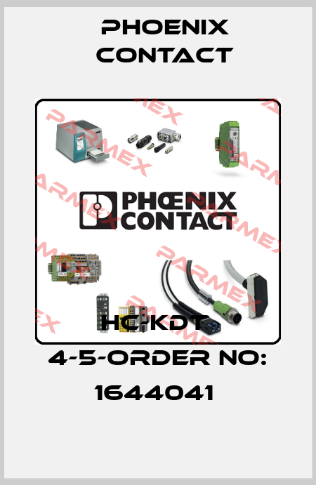 HC-KDT  4-5-ORDER NO: 1644041  Phoenix Contact