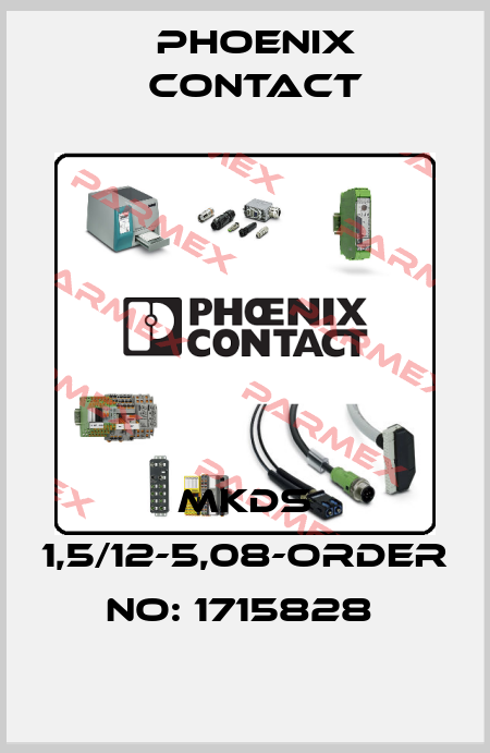 MKDS 1,5/12-5,08-ORDER NO: 1715828  Phoenix Contact