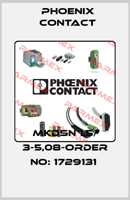 MKDSN 1,5/ 3-5,08-ORDER NO: 1729131  Phoenix Contact