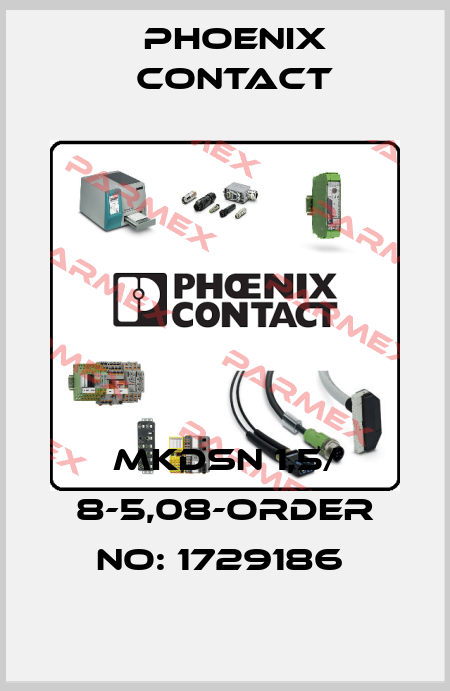 MKDSN 1,5/ 8-5,08-ORDER NO: 1729186  Phoenix Contact
