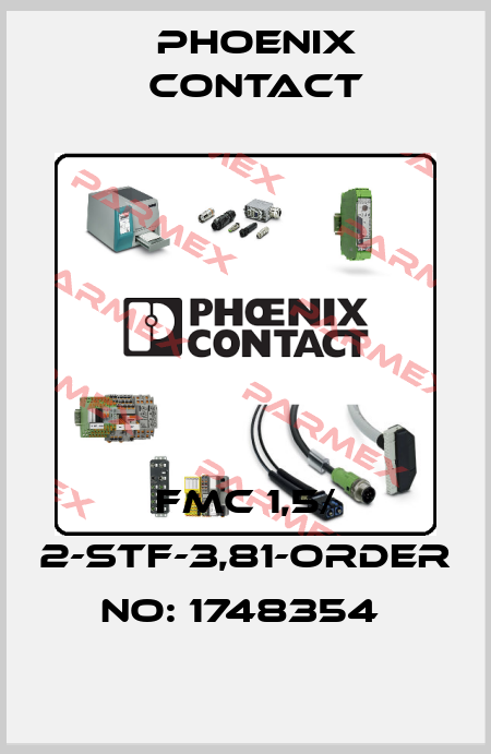 FMC 1,5/ 2-STF-3,81-ORDER NO: 1748354  Phoenix Contact
