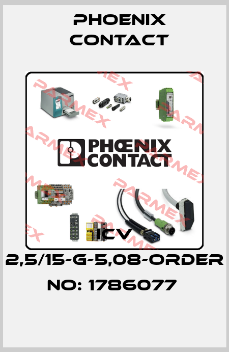 ICV 2,5/15-G-5,08-ORDER NO: 1786077  Phoenix Contact