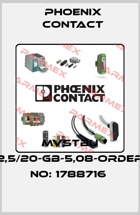 MVSTBU 2,5/20-GB-5,08-ORDER NO: 1788716  Phoenix Contact