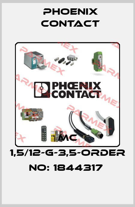MC 1,5/12-G-3,5-ORDER NO: 1844317  Phoenix Contact