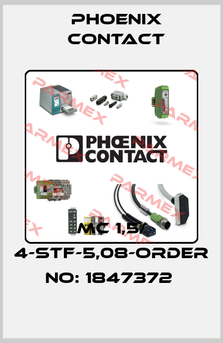 MC 1,5/ 4-STF-5,08-ORDER NO: 1847372  Phoenix Contact