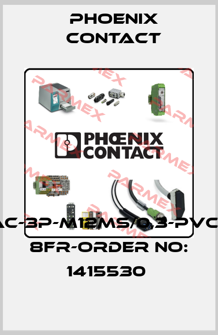 SAC-3P-M12MS/0,3-PVC/M 8FR-ORDER NO: 1415530  Phoenix Contact