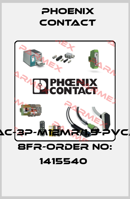 SAC-3P-M12MR/1,5-PVC/M 8FR-ORDER NO: 1415540  Phoenix Contact