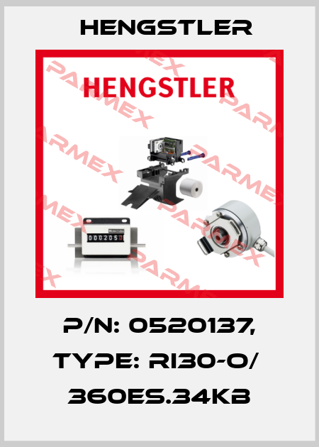 p/n: 0520137, Type: RI30-O/  360ES.34KB Hengstler