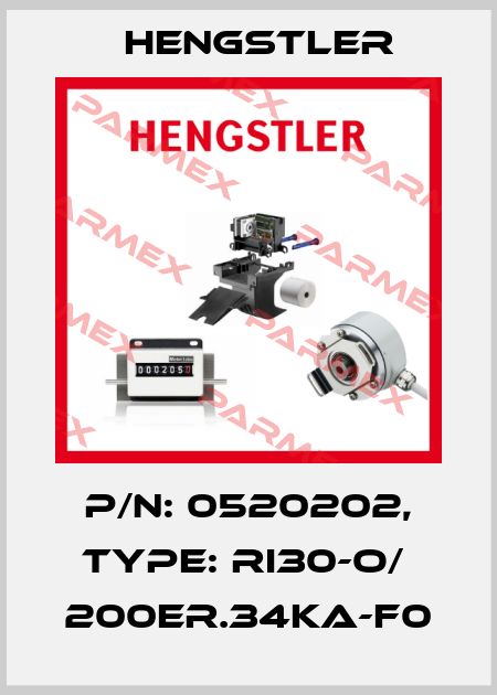 p/n: 0520202, Type: RI30-O/  200ER.34KA-F0 Hengstler