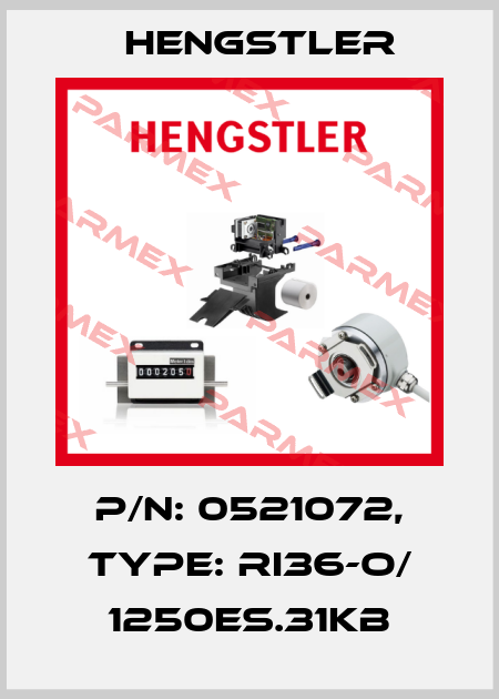 p/n: 0521072, Type: RI36-O/ 1250ES.31KB Hengstler