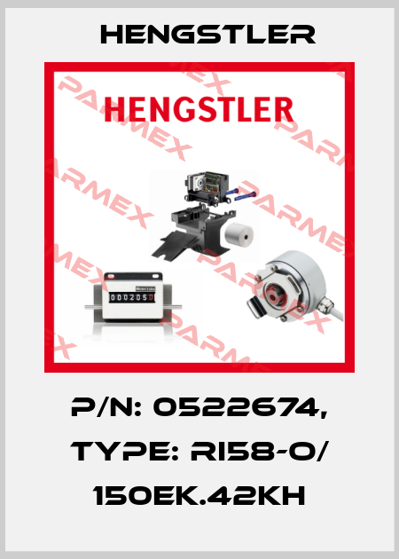p/n: 0522674, Type: RI58-O/ 150EK.42KH Hengstler