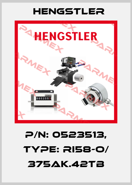 p/n: 0523513, Type: RI58-O/ 375AK.42TB Hengstler