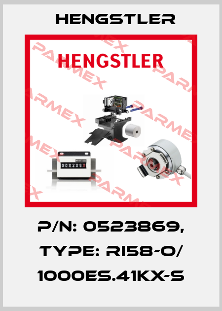 p/n: 0523869, Type: RI58-O/ 1000ES.41KX-S Hengstler