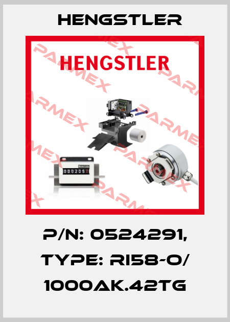 p/n: 0524291, Type: RI58-O/ 1000AK.42TG Hengstler