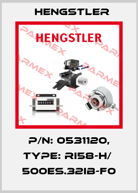 p/n: 0531120, Type: RI58-H/  500ES.32IB-F0 Hengstler
